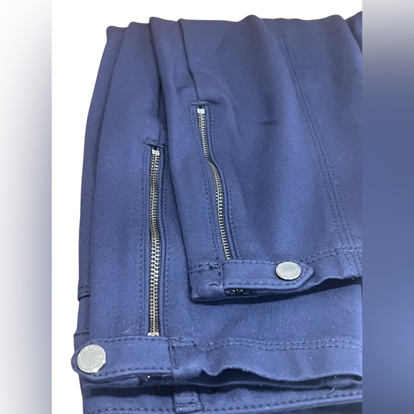 White House Black Market Navy Zip-Hem Skinny Ankle Pants Stretch Size 4 - Picture 7 of 11